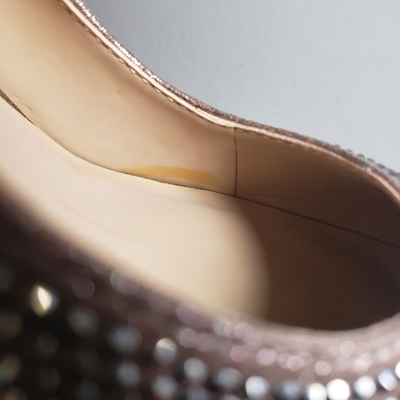 Thalia Sodi Joey Pewter Bling Closed Toe Platform Stiletto Heels Sz 7M - Picture 14 of 16